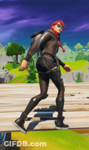 Person In Video Game Wearing Sunglasses And Backpack GIF