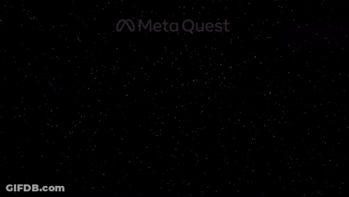 Person In VR Headset Looking At Purple Planet GIF