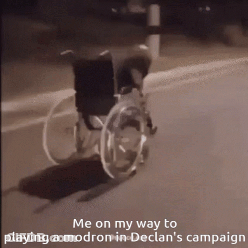 Person In Wheelchair Playing Modron In Declar's Campaign GIF