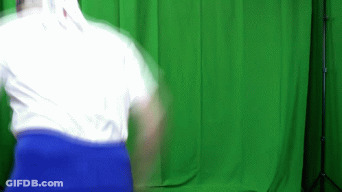 Person In White Shirt And Blue Skirt GIF