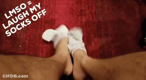 Person In White Socks Laugh My Socks Off GIF