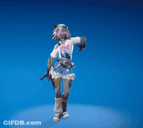 Person In Wolf Shirt Dancing GIF