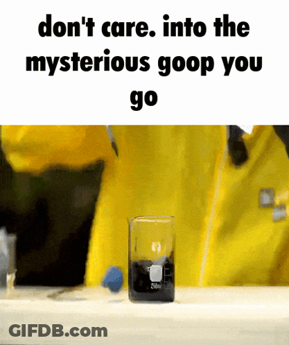 Person In Yellow Jacket Holding Beaker Saying 25Ml GIF