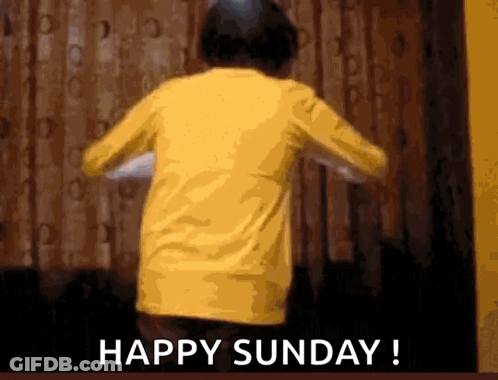 Person In Yellow Shirt Dancing Happy Sunday GIF