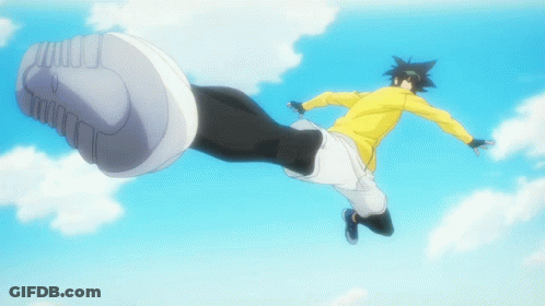Person In Yellow Shirt Flying GIF
