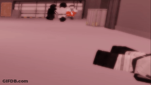Person Laying By Red Emergency Exit Sign GIF