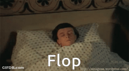 Person Laying In Bed Saying Flop GIF