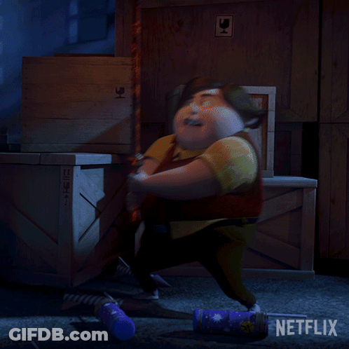 Person Laying In Front Of Netflix Sign GIF