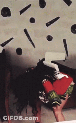 Person Laying On Back With Sticker Saying A GIF