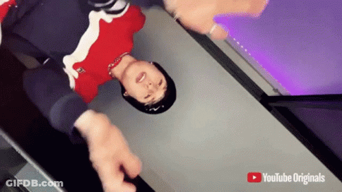 Person Laying On Back With YouTube Originals Logo GIF