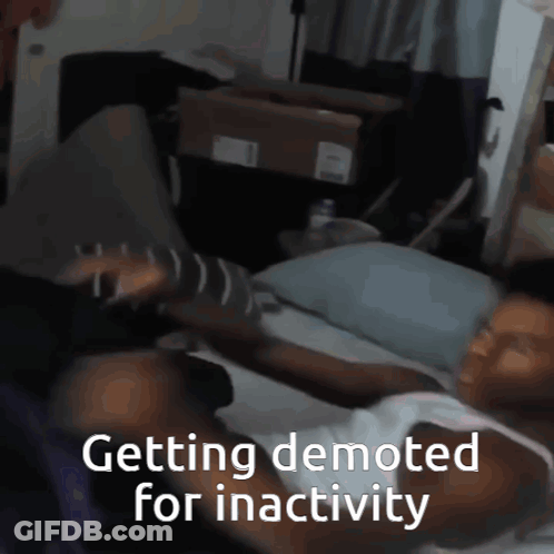 Person Laying On Bed Getting Demoted For Inactivity GIF
