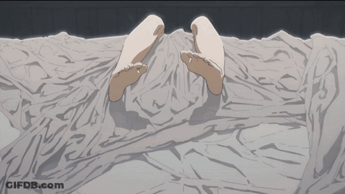 Person Laying On Bed With Feet Up GIF