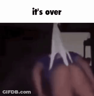 Person Laying On Bed With Star Saying It's Over GIF