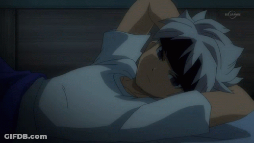 Person Laying On Bed With TV Saying BX Japan GIF