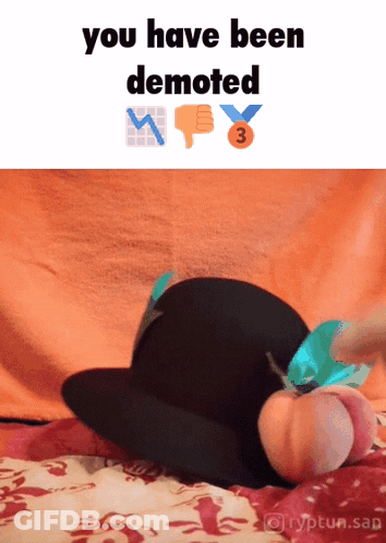 Person Laying On Bed You Have Been Demoted GIF
