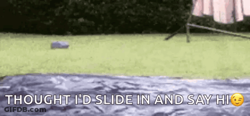 Person Laying On Blanket Saying Thought I'd Slide In And Say Hi GIF