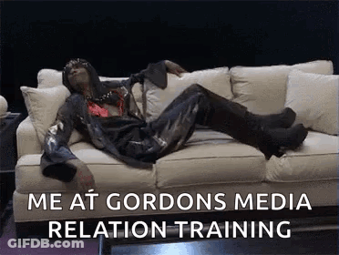 Person Laying On Couch During Media Training GIF