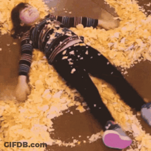 Person Laying On Floor With Foam GIF