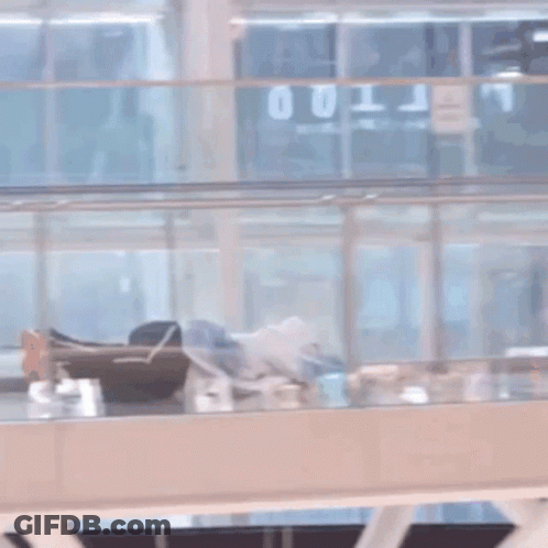Person Laying On Glass Floor GIF