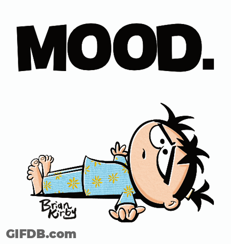 Person Laying On Stomach With Mood Above GIF