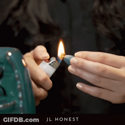 Person Lighting Lighter With Jl Honest GIF
