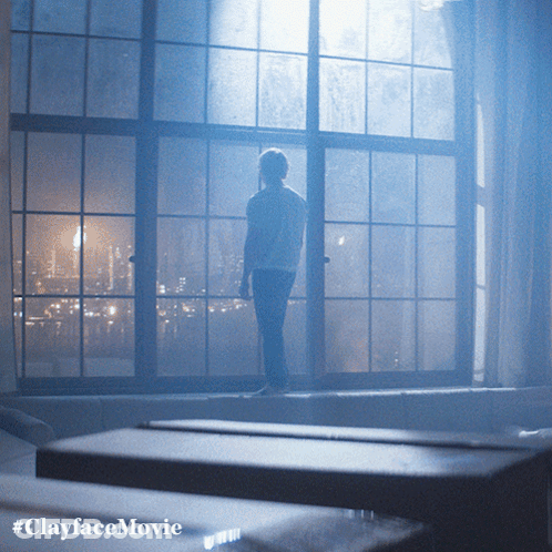 Person Looking Out Window #Clayfacemovie GIF