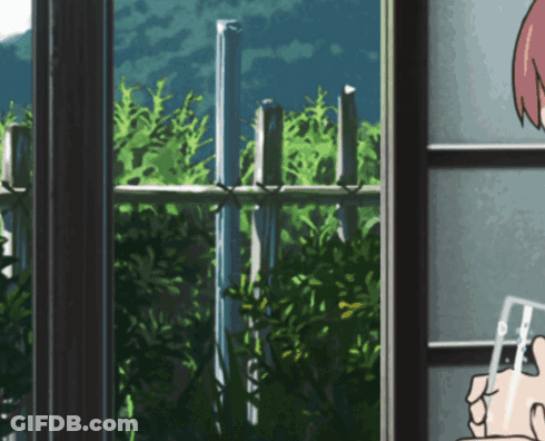 Person Looking Out Window With Fence GIF