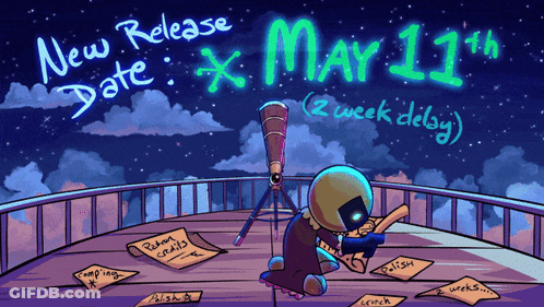 Person Looking Through Telescope May 11 GIF