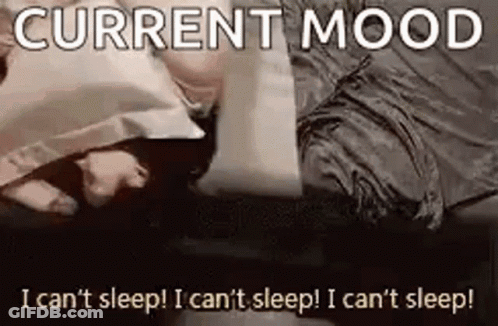 Person Lying In Bed Can't Sleep GIF