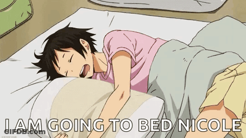 Person Lying In Bed Saying Going To Bed Nicole GIF