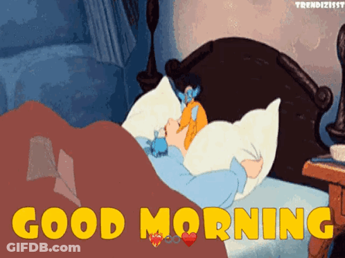 Person Lying In Bed Saying Good Morning GIF