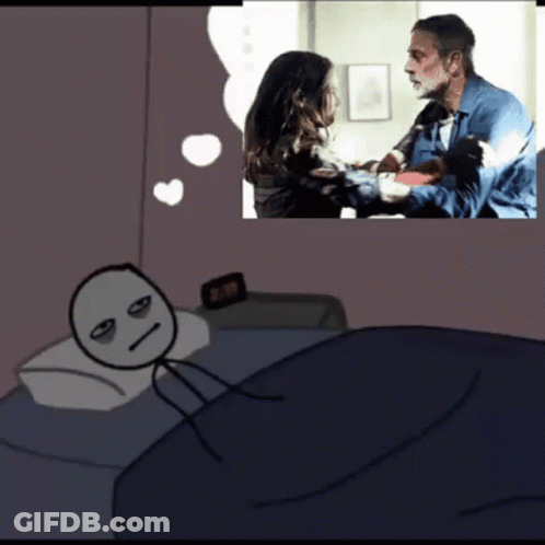 Person Lying In Bed With Wall Art GIF