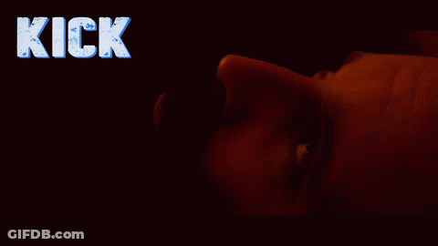 Person Lying In Dark With Kick GIF