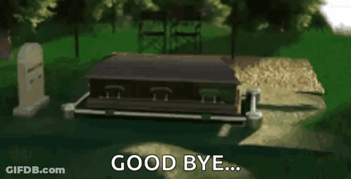 Person Lying In Grave Saying Good Bye GIF
