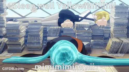 Person Lying On Books Sleep Well Yellow GIF