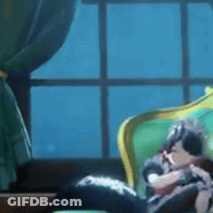 Person Lying On Chair In Front Of Window GIF
