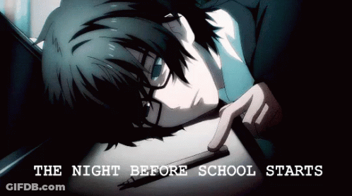 Person Lying On Desk Before School GIF