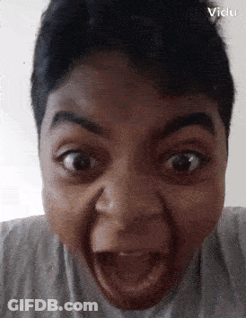 Person Making Funny Face Mouth Open GIF