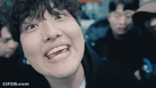 Person Making Funny Face Mouth Open GIF