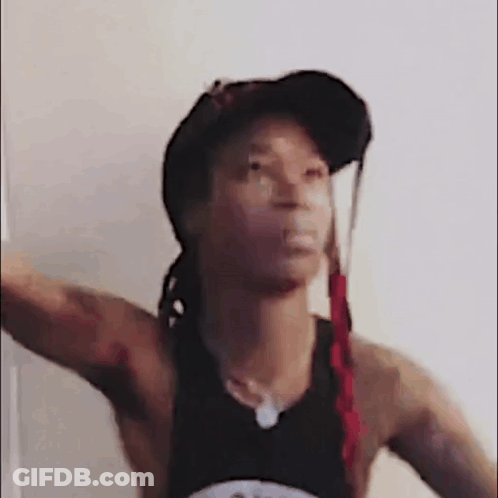 Person Making Funny Face With Hands On Nose GIF