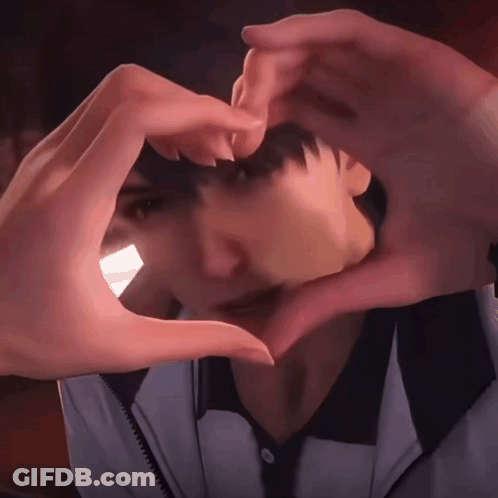 Person Making Heart With Hands GIF
