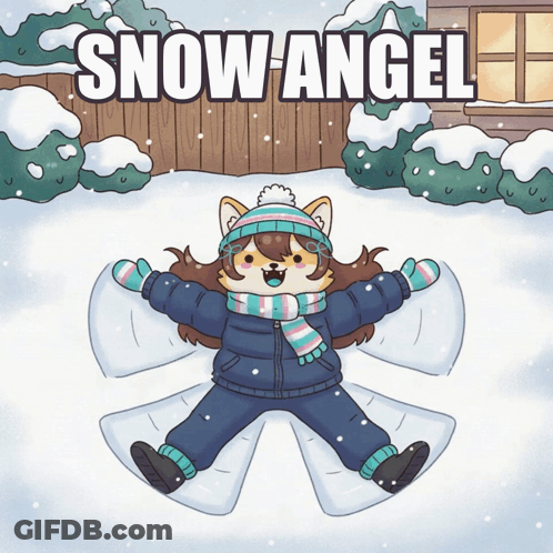 Person Making Snow Angel GIF