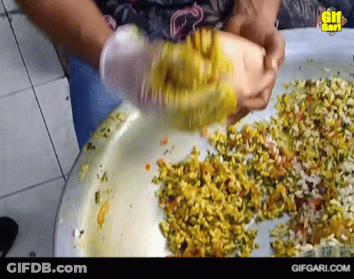 Person Mixing Food In Bowl With Gifgari.com GIF