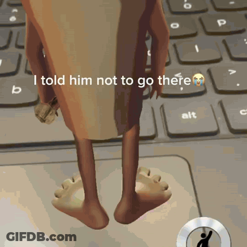 Person On Keyboard I Told Him Not To Go There GIF