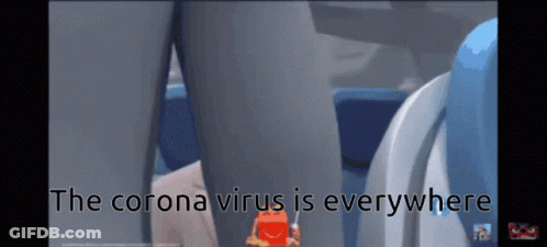 Person On Plane Saying Corona Virus Is Everywhere GIF