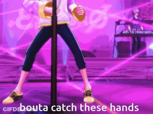 Person On Stage Saying Bouta Catch These Hands GIF