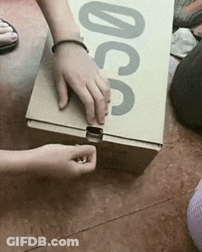 Person Opening Box With ACG GIF