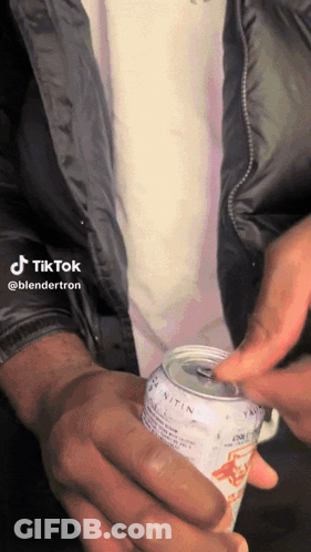 Person Opening Can GIF