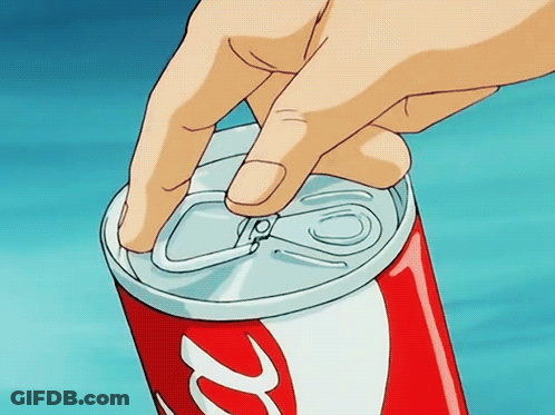 Person Opening Coca Cola Can GIF