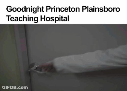 Person Opening Door Goodnight Princeton Plainsboro Teaching Hospital GIF